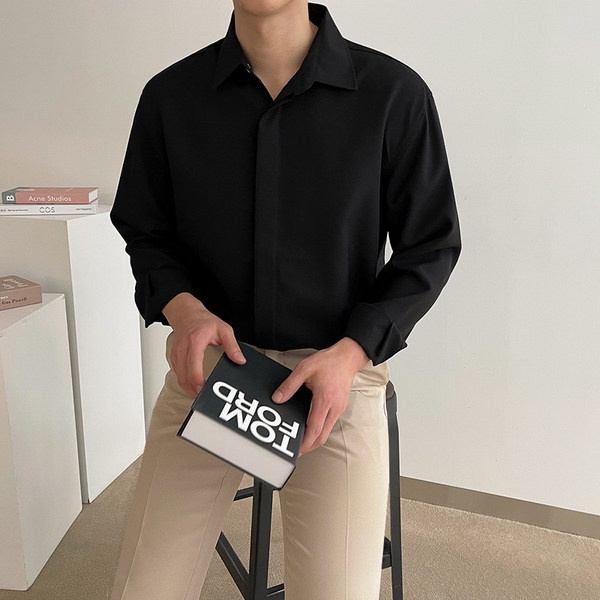 Áo sơ mi trắng đi học form rộng tay dài nam nữ vải Lụa mềm mịn ít nhăn MRD01 từ 40-85kg