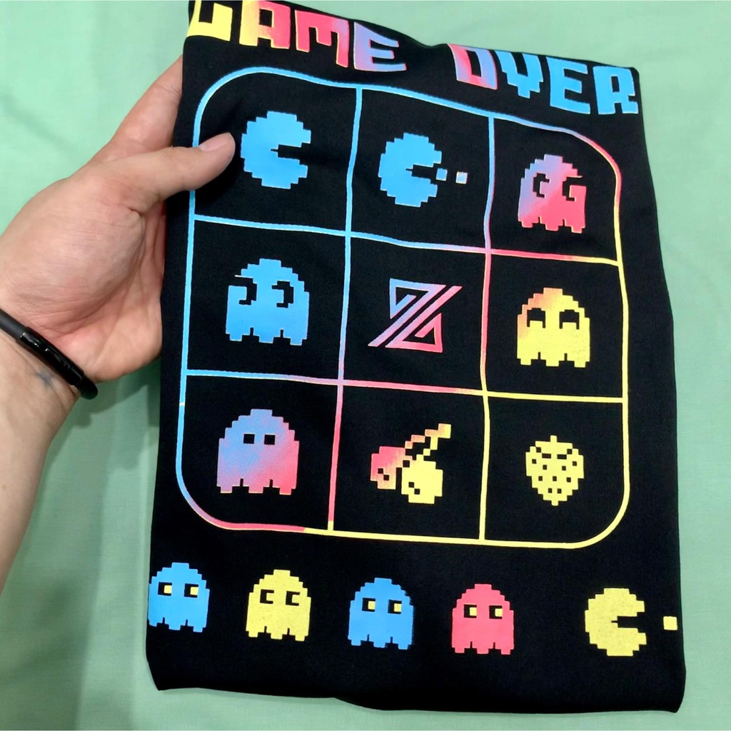 Áo thun Unisex mẫu Game Over, Áo thun tay lỡ phom rộng, (hình thật + video 100%), dành cho nam và nữ