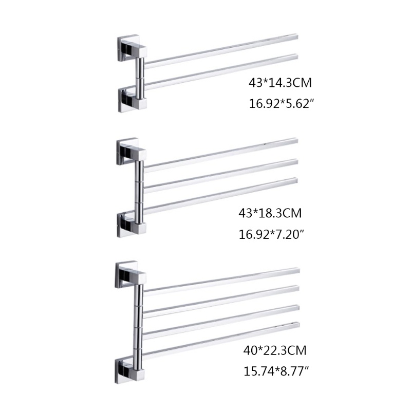 Giá Treo Khăn 2 / 3 / 4 Thanh Tiện Dụng Cho Phòng Tắm / Nhà Bếp