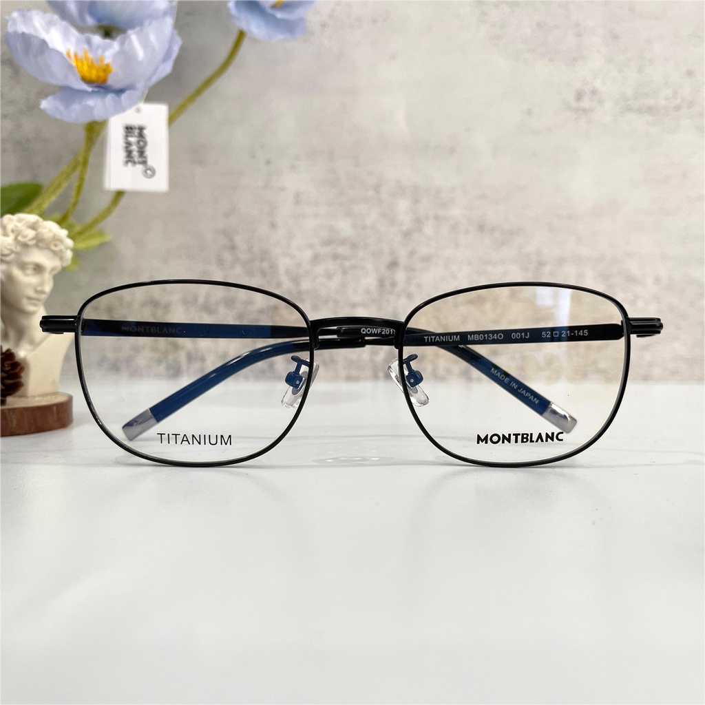 Mắt kính Monblanc - MB0134O Semi Matte Black Round Men Eyeglasses