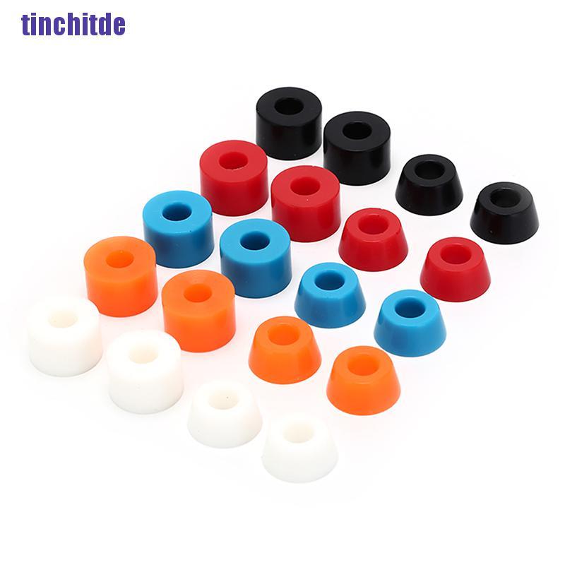 [Tinchitde] 4Pcs Skateboard Pu Cushion Skateboard Proof Wheels Axle Bushings Scooter [Tin]