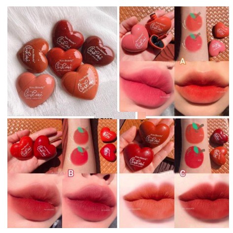 Son Kem Tint Kiss Beauty Trái Tim For Valentine | Thế Giới Skin Care