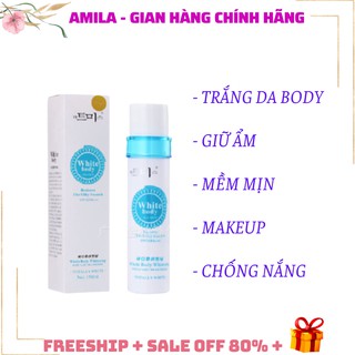 [XÃ HÀNG CHÍNH HÃNG] Kem kích trắng da White Body mềm mịn giảm mụn lưng - nang lông, chống nắng - phù hợp mọi loại da