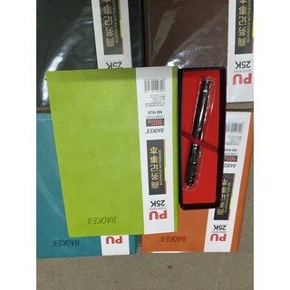 Sổ Da Trung 1825 + Viết (5 Màu Chọn Lựa )