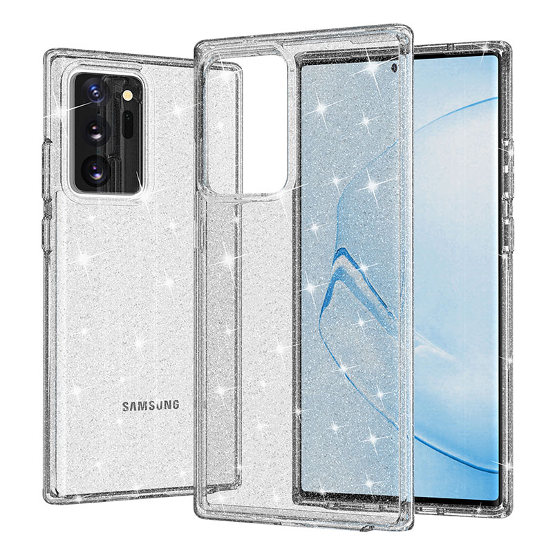 Ốp điện thoại trong suốt ánh kim tuyến lấp lánh cho Samsung Galaxy S21 Ultra /S21 plus /Note 20 Ultra S20 Ultra Plus