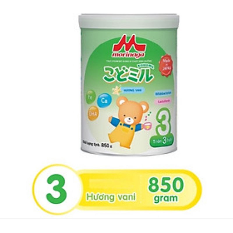 Đã tách quai. Sữa Morinaga số 3 lon 850g. date t10/2023