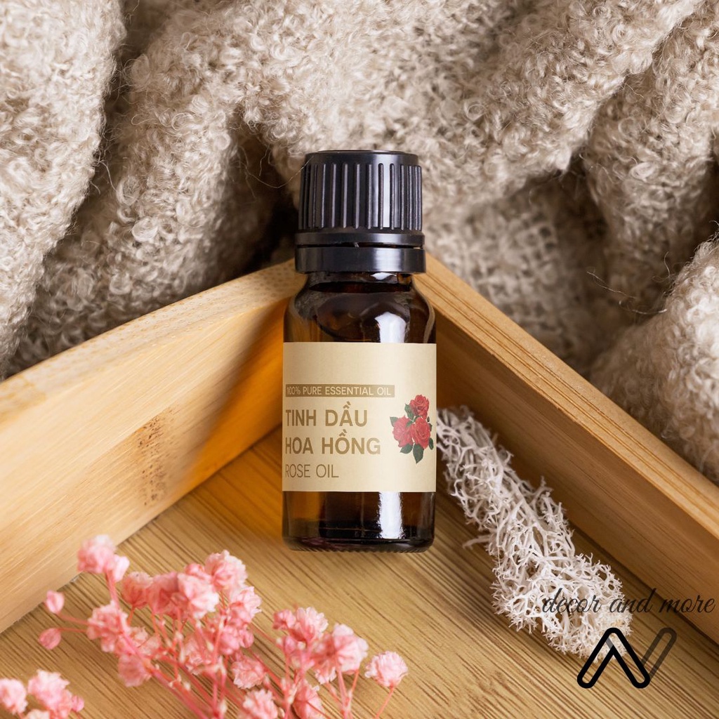 Tinh dầu thiên nhiên nguyên chất lọ 10ml, Có giấy kiểm định chất lượng ANDECOR