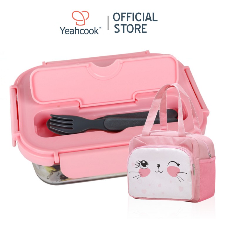 Bộ Hộp Cơm Thủy Tinh Cao Cấp Yeahcook Glass Lunch Box