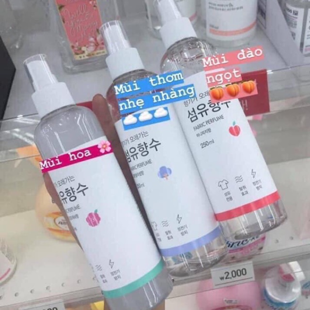 Xịt thơm quần áo Fabric Ferfume 250ml Nội địa Hàn Quốc