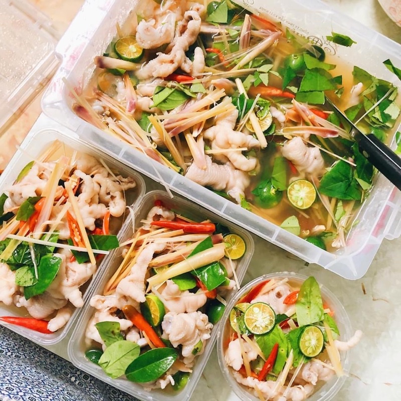 [Tiệm Thỏ bông] Chân gà rút xương sả tắc tặng kèm sốt chấm