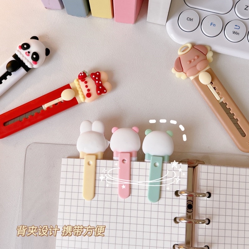 Dao Rọc Giấy Mini Gắn icon Hình Thú Cute