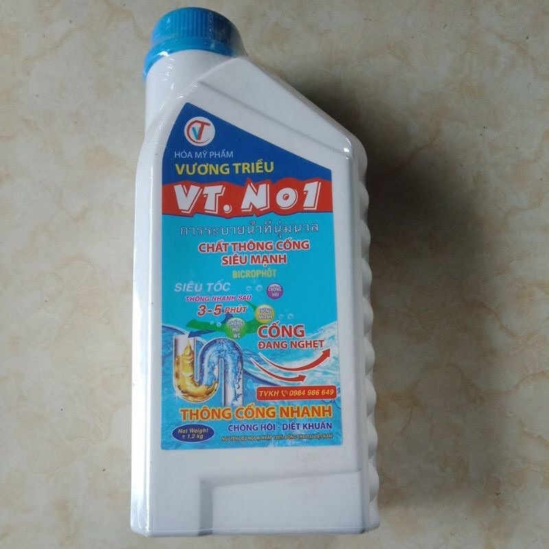Nước thông cầu, cống siêu tốc, siêu mạnh Vương Triều VT no1