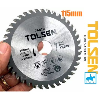 TOLSEN Lưỡi cưa gỗ Đĩa Cưa Gỗ 115mm Lỗ cốt 22,2mm 76420