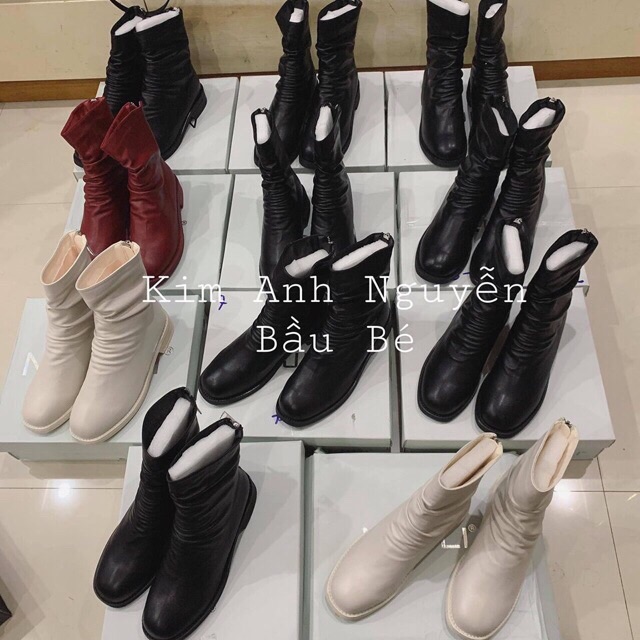 FREESHIP Bốt nữ da nhăn mẫu mới siêu hot X25 | BigBuy360 - bigbuy360.vn