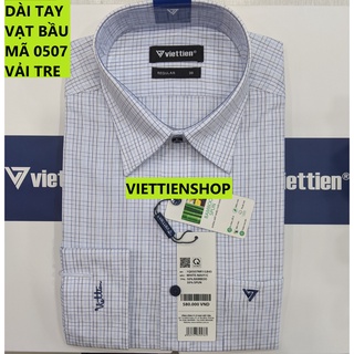 Áo sơ mi việt tiến dài tay vải tre ca rô