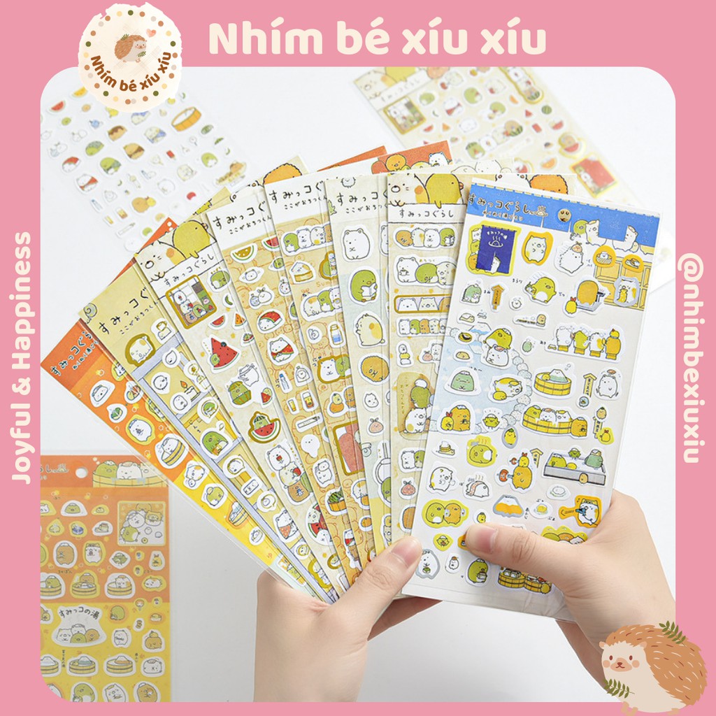 Miếng dán sticker Molang đáng yêu trang trí nhật ký Nhimbexiuxiu