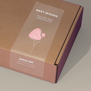 50 Tem Decal dán thankyou, miếng dán cám ơn dán hộp carton niêm phong