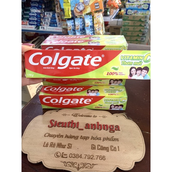 [Tặng Bàn Chải] Kem Đánh Răng Colgate Vitamin C 170g