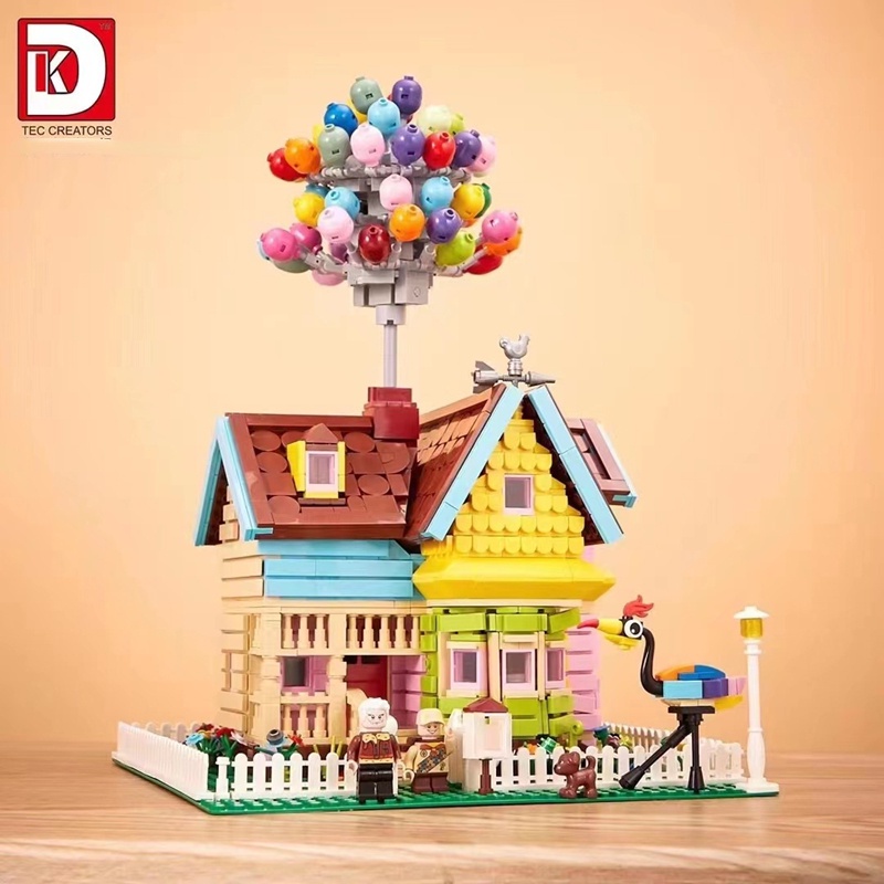 Đồ chơi Lắp ráp Mô hình DK3006 Creative Cartoon Movie Scenes Balloon Flying House Nhà bóng lớn