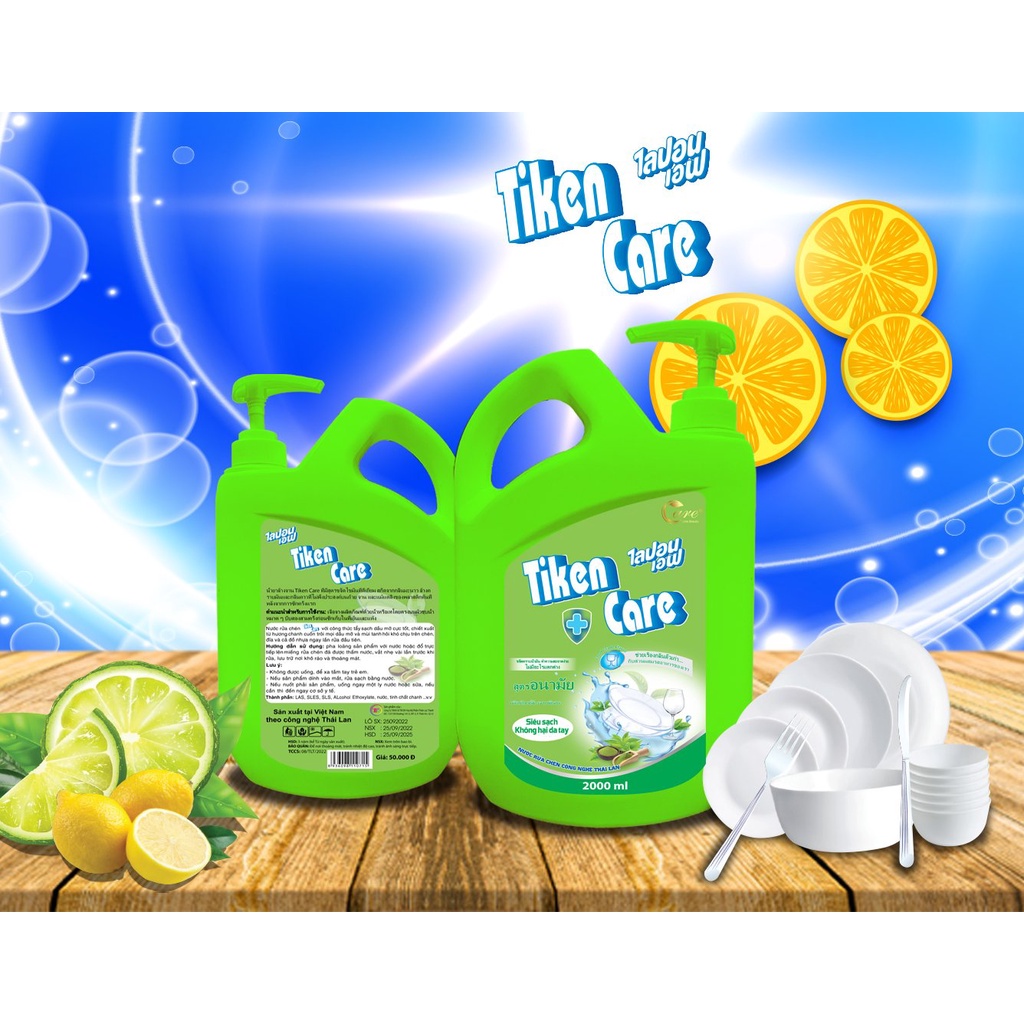 Nước Rữa Chén Tiken care 2 Lit Công Nghệ Thái Lan