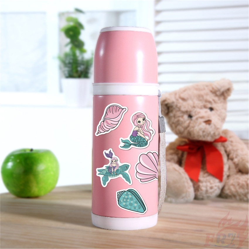 Bộ 50 hình dán hình nàng tiên cá kiểu 03 chống thấm nước trang trí hành lý/ máy tính bảng/ ván trượt