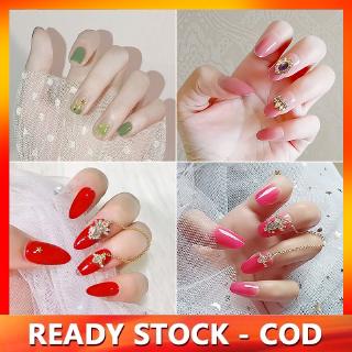 Móng tay giả 3D nhiều màu sắc dùng trang trí