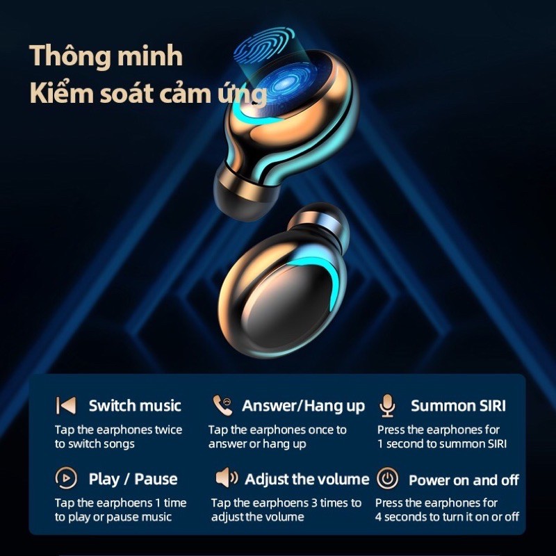 Tai Nghe Không Dây , Tai Nghe Bluetooth 5.0 Amoi F9-5 TWS True Wireless Stereo