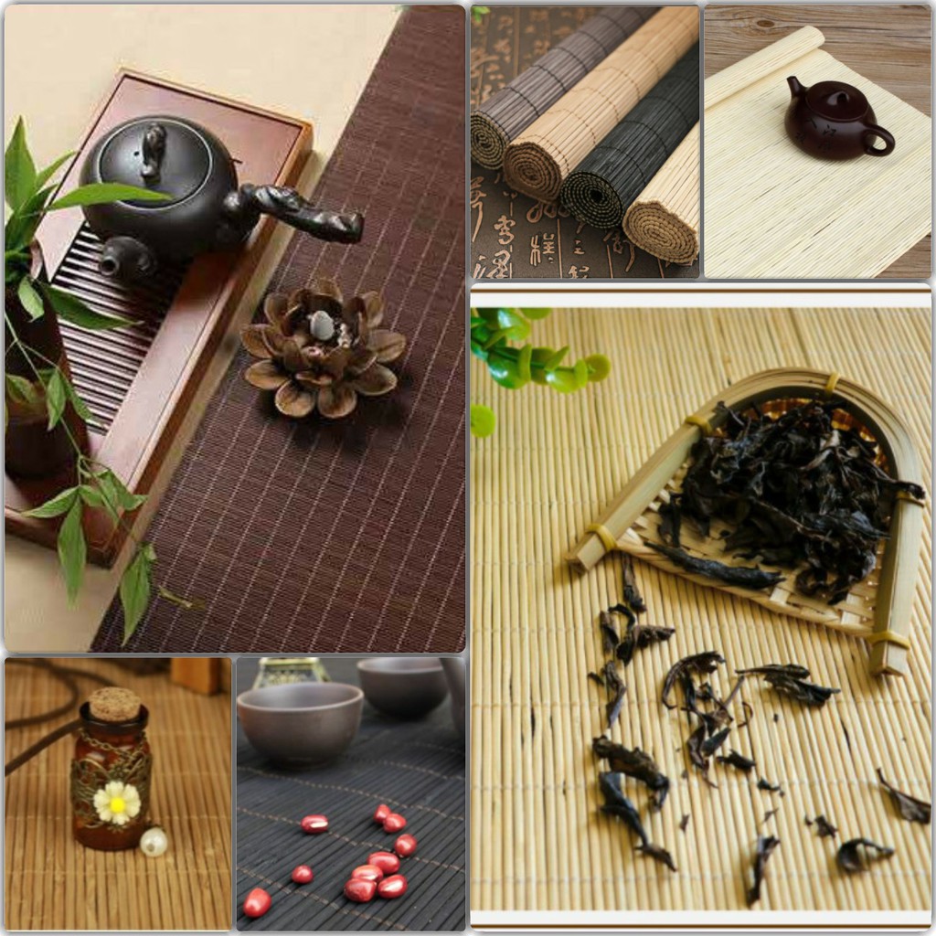 (TRE TỰ NHIÊN-DÀY CHẮC) Chiếu trà, Mành tre, tấm trúc đạo cụ phông nền phụ kiện trang trí chụp ảnh sản phẩm mộc mạc