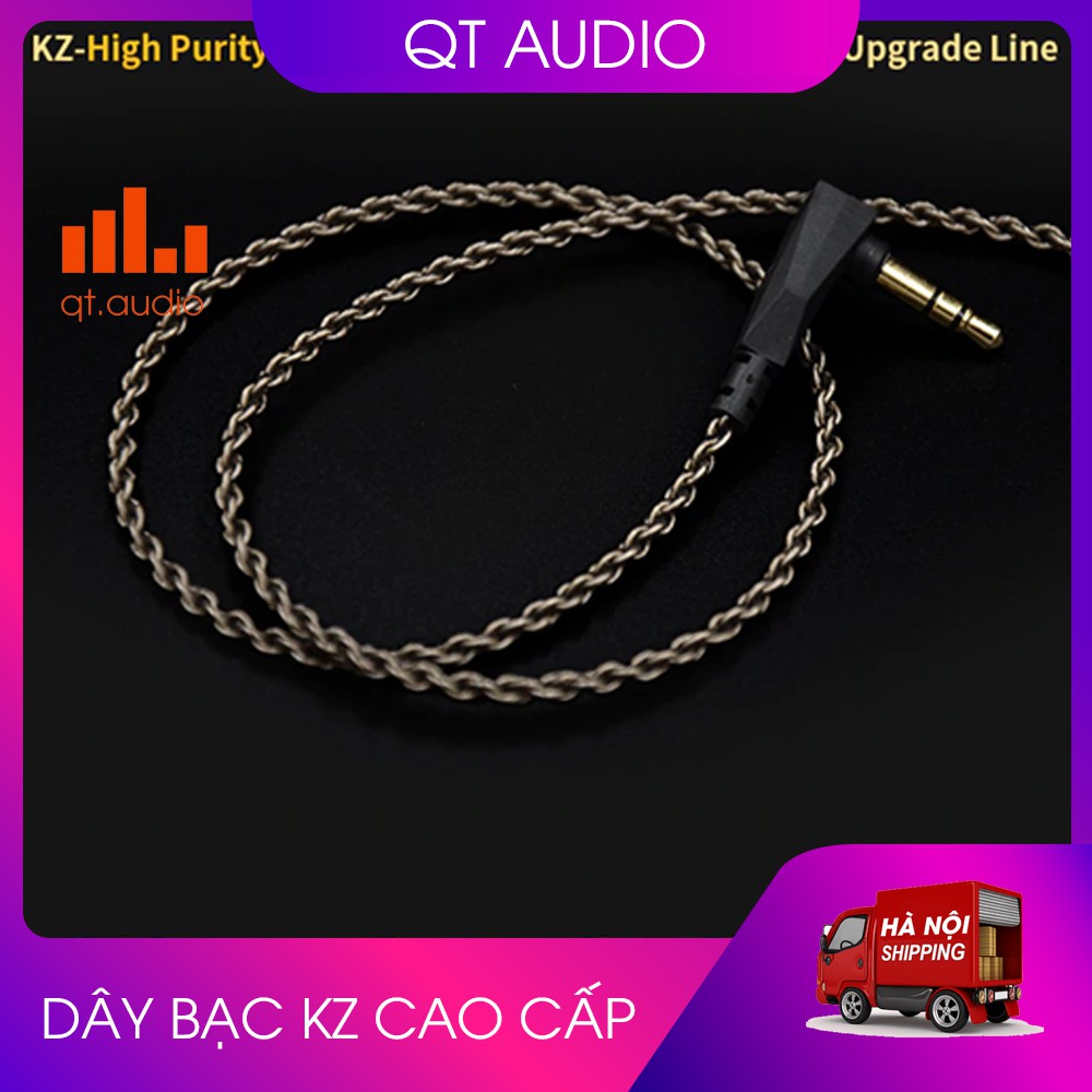Dây bạc cao cấp kz dành cho tai nghe kz,độ tinh khiết cao zs3,zs4,ed12,zst,zs10,as10