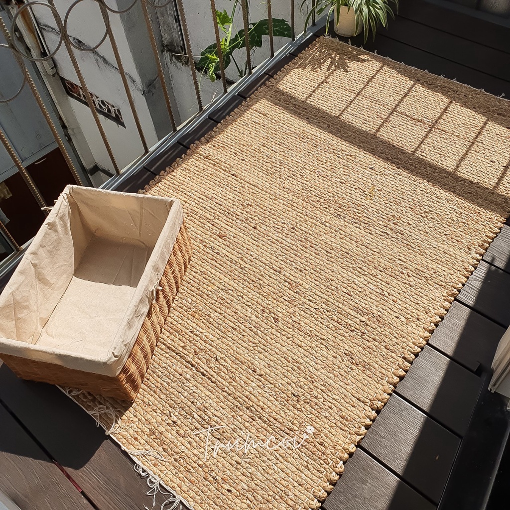 Thảm cói trải sàn chữ nhật bigsize