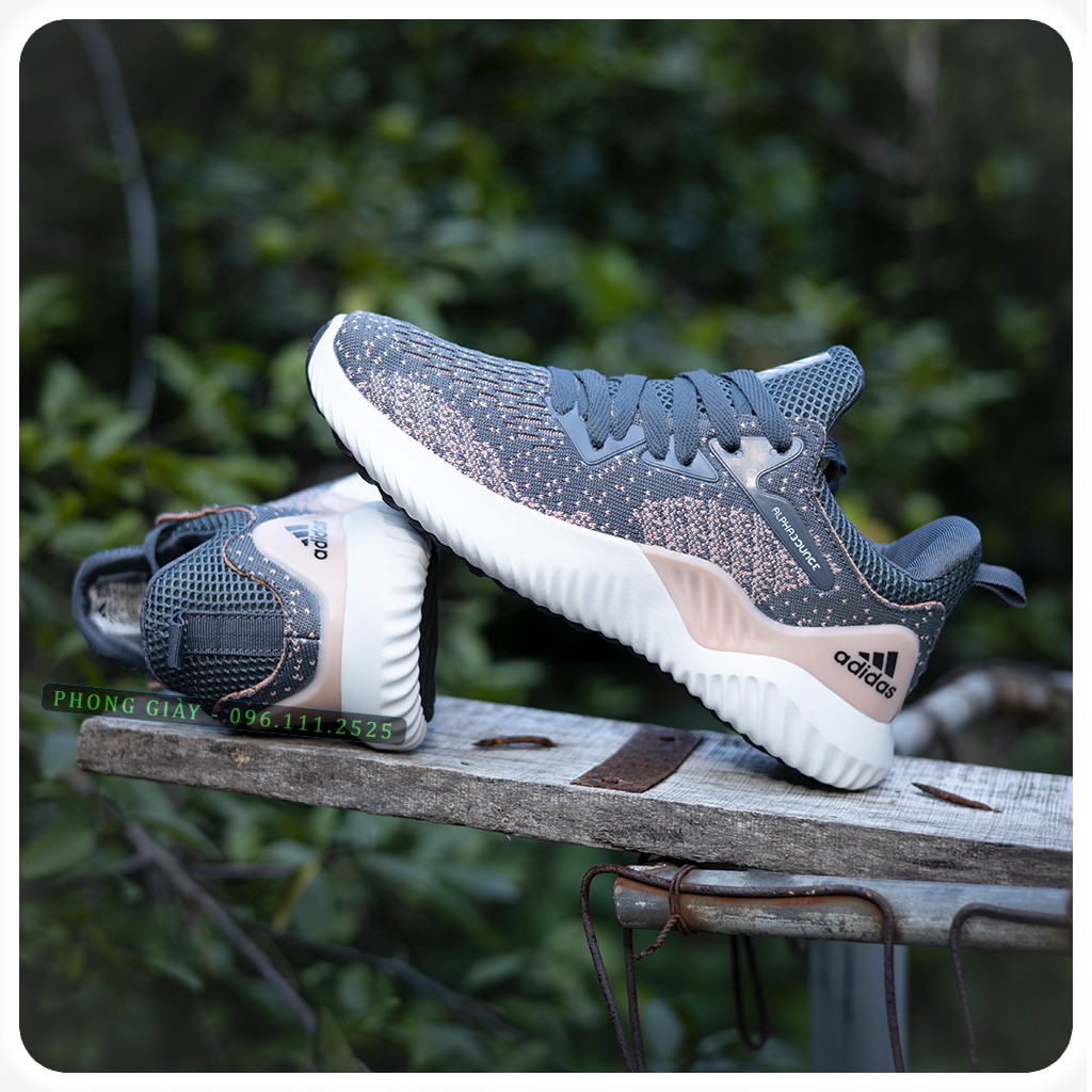 Giày Sneaker Nữ Giày Thể Thao Nữ Alphabounce Màu Xám Hồng