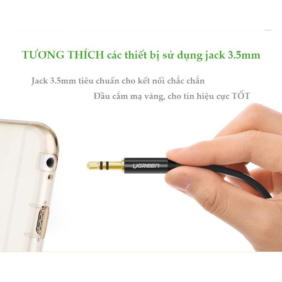 Ugreen 10593 - Cáp Audio 3.5mm nối dài 1,5m chính hãng - HapuStore