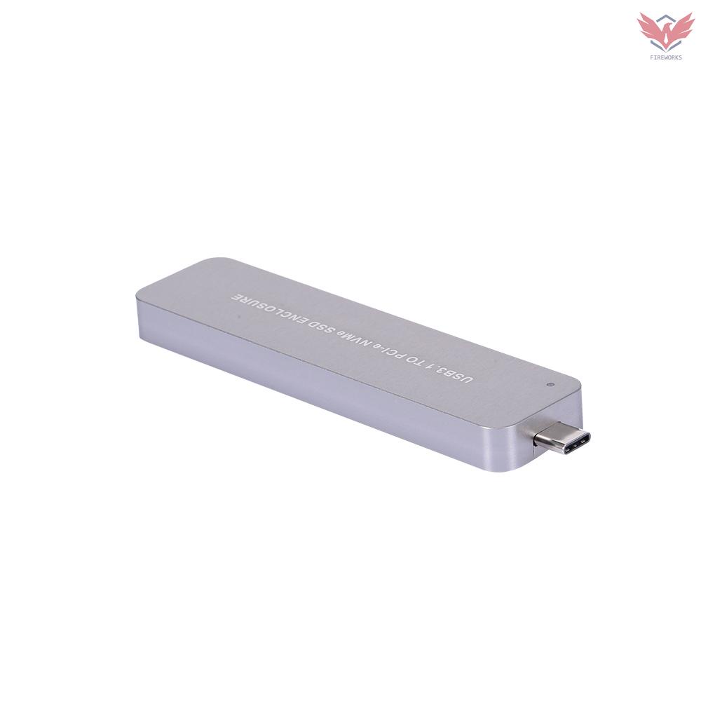 Fir M.2 NVME to Type-C Adapter M2 PCIE SSD Adapter Card Portable Hard Drive Enclosure Plug & Play