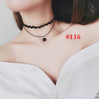 Vòng cổ choker 2 dây ôm sát kiêu kỳ quyến rũ nhiều màu lựa chọn