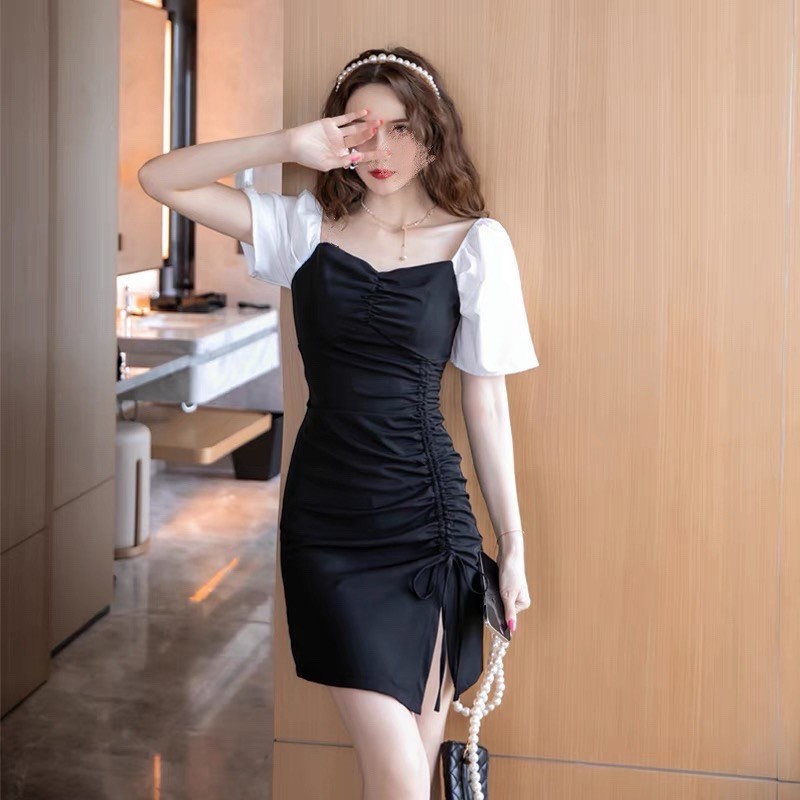 Đầm xẻ tà rút Big size