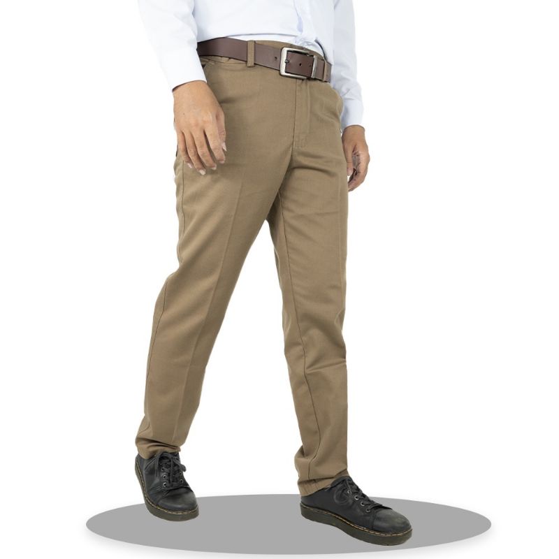 AP28 Quần kaki nam trung niên cao cấp ống suông vải cotton dày loại quần dài kaki form chuẩn
