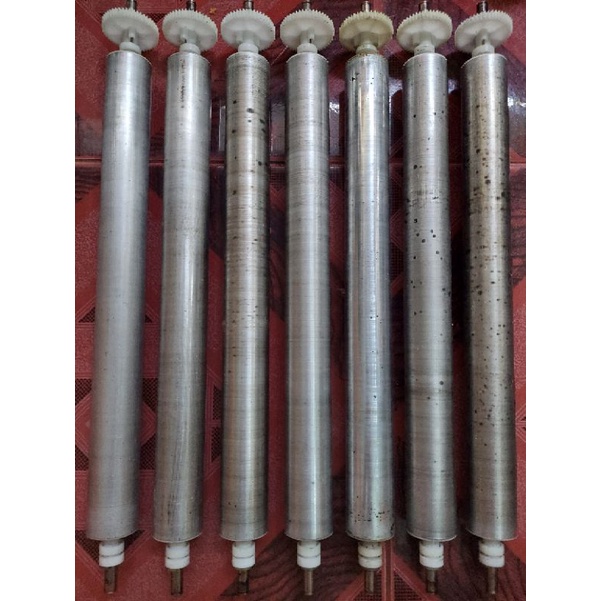 Rulo nhôm phi 33mm,dài 335mm,trục 8mm