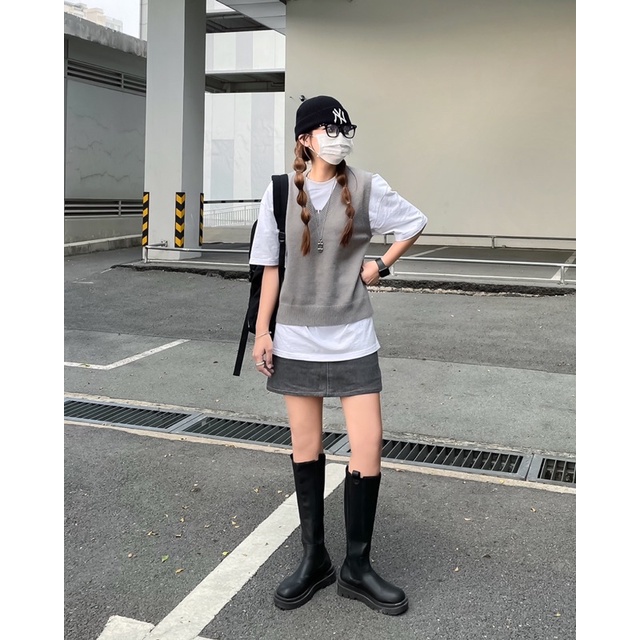 ÁO KHOÁC LOCAL BRAND - LEN GILET cao cấp unisex nam nữ basic trơn - DRAGONBYBOI