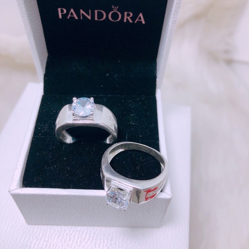 Nhẫn nam bạc thật gắn đá trắng cao cấp sang trọng - Kho sỉ bạc Nhất Linh