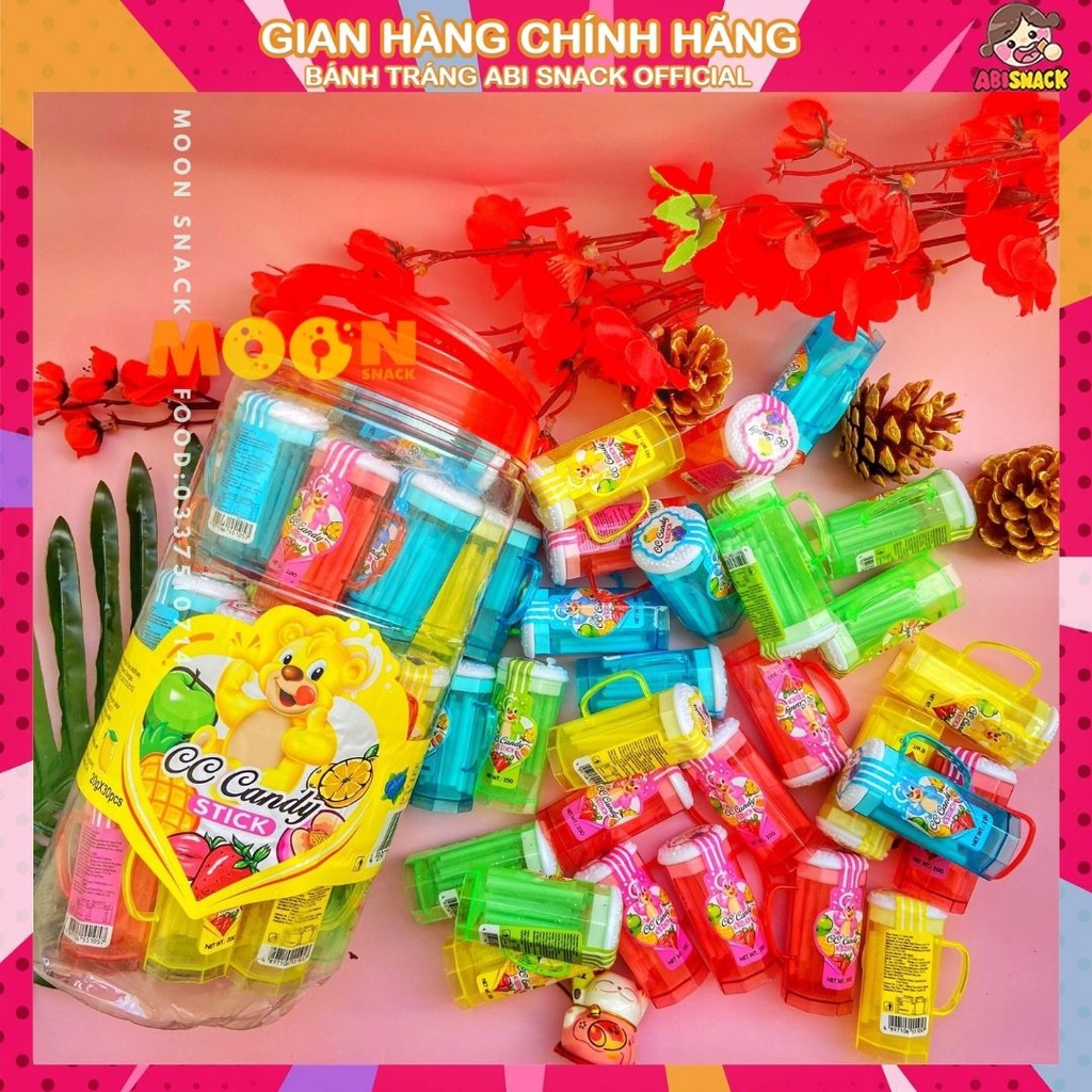 Kẹo tăm lạnh cốc bia CC Candy Stick bình siêu ngộ nghĩnh 20g-món ăn vặt tuổi thơ