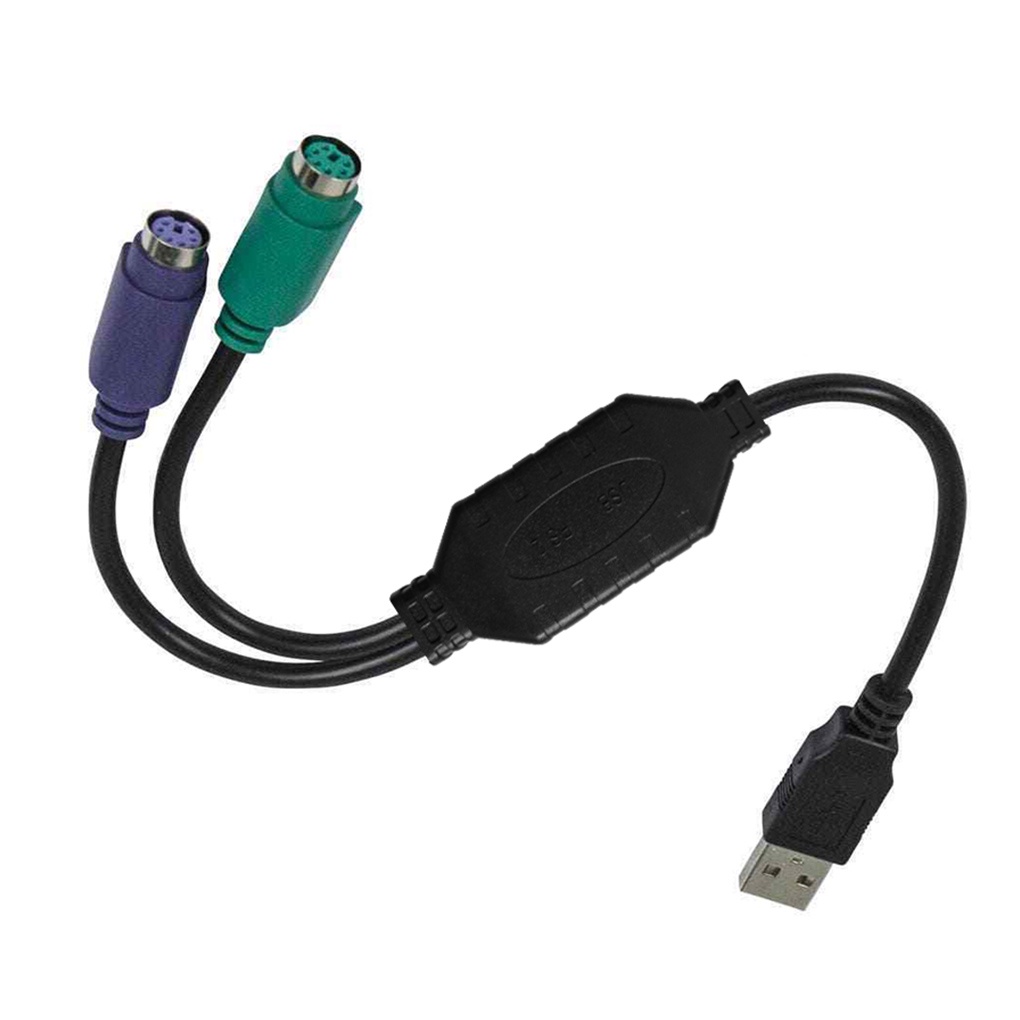 [CHOO] 2-in-1 PS/2 Keyboard Mouse to USB Converter USB Adapter Cable Splitter Converter Connector Cord