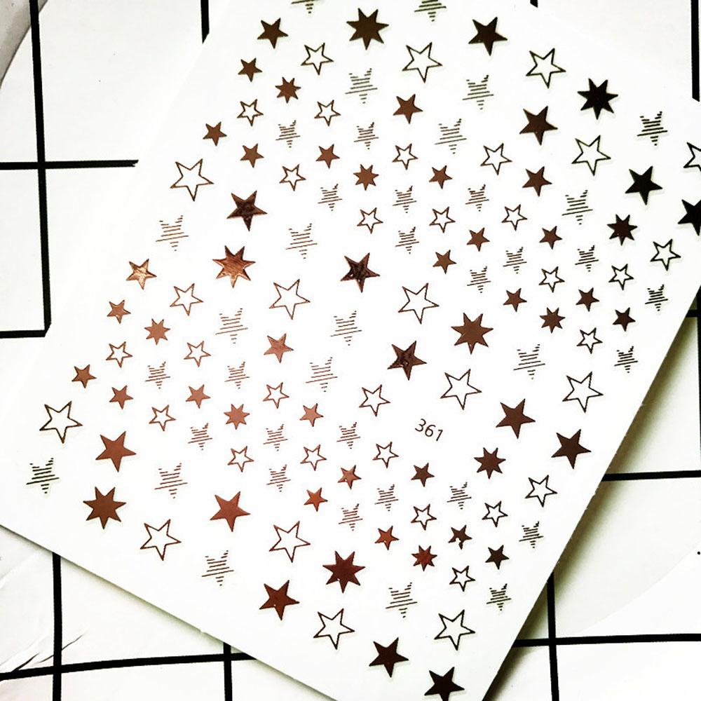 Nhãn Dán Trang Trí Móng Nghệ Thuật 3D Lấp Lánh Ánh Sao