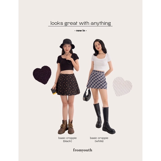 Áo croptop thun gân Fromyouth - Basic Croppie