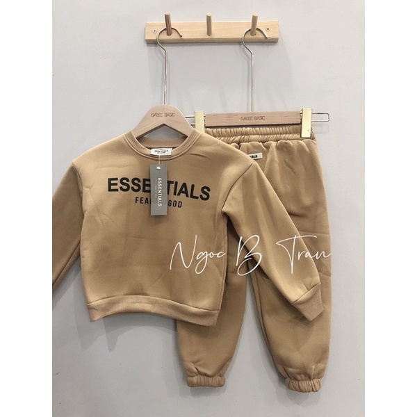 BỘ NỈ ESS 3 MÀU HOT HIT CHO BÉ