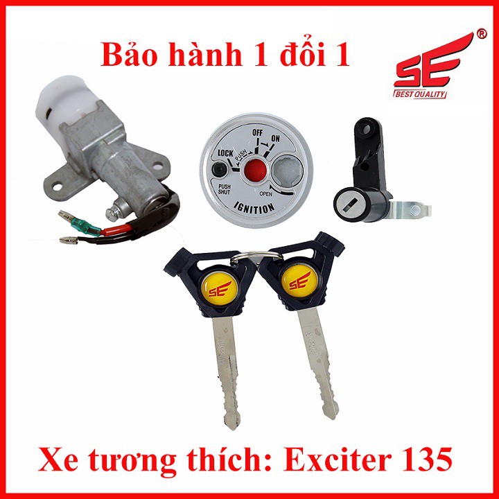 🔥🔥GIÁ HỦY DIỆT🔥 Bộ ổ khóa xe máy EXCITER 135cc dòng 2 cạnh thương hiệu SE