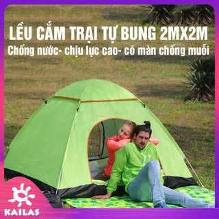 Lều Cắm Trại Tự Bung - Chống Nước Dành Cho 2- 4 Người 2mx2m
