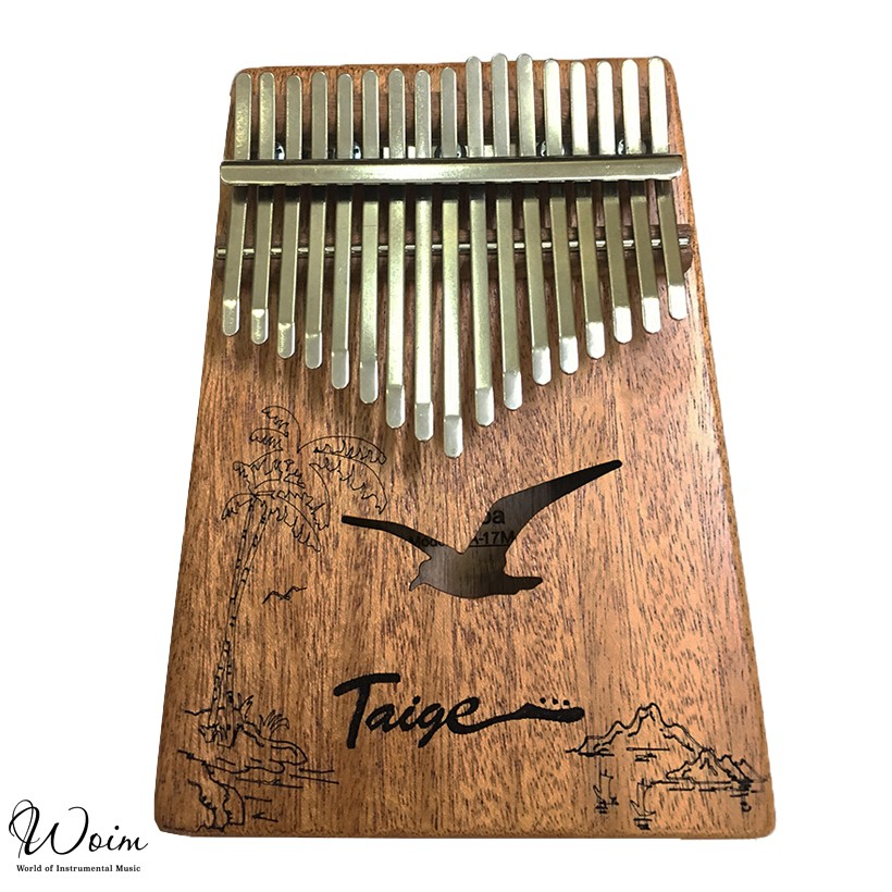 Đàn Kalimba 17 phím Taige KJ01 gỗ Mahogany - Mẫu Bird