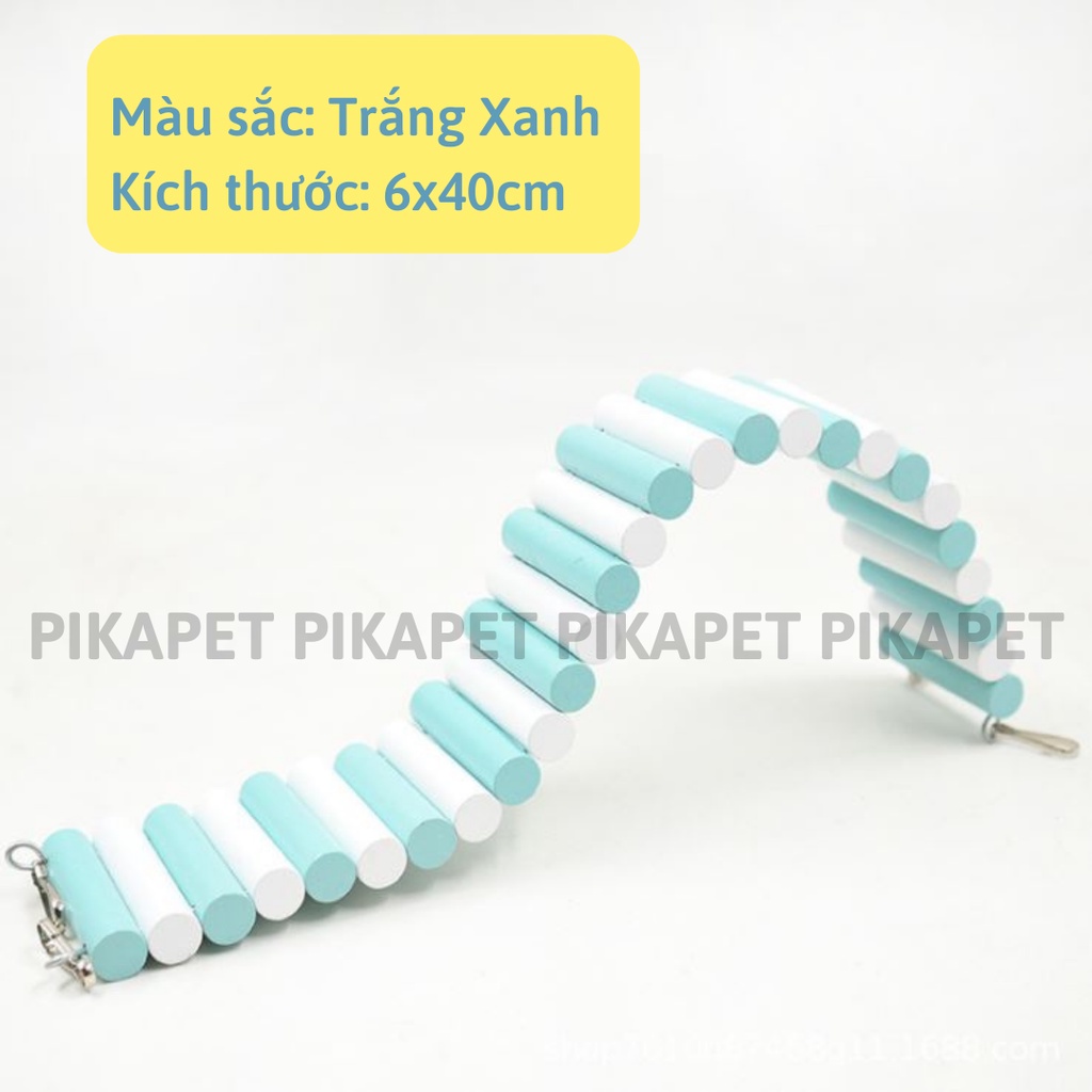 Thang gỗ màu trang trí lồng hamster.