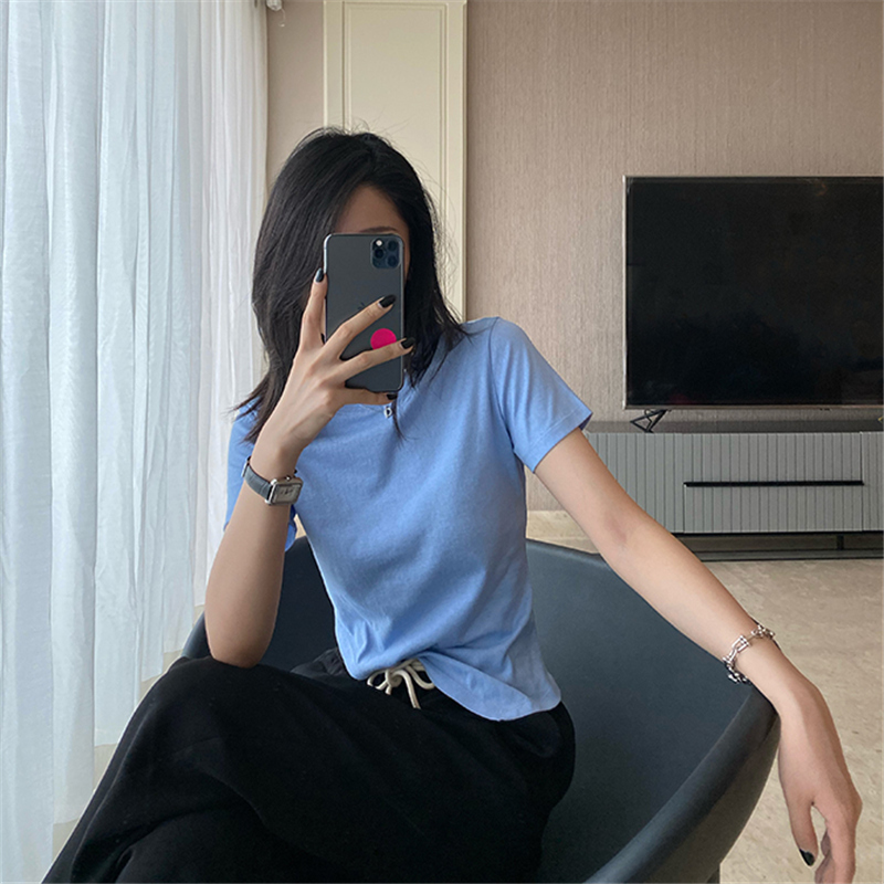 SUXI Áo croptop màu trơn kiểu dáng thời trang độc đáo cho nữ