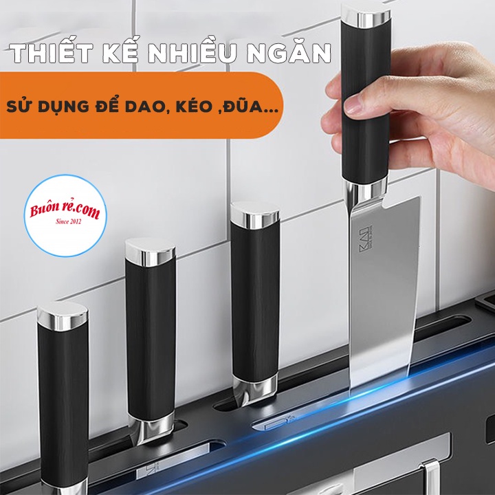 Kệ Sắt Treo Đồ Nhà Bếp  Đa Năng Cài Dao Đựng Đũa Thìa Dán Tường Siêu Chắc